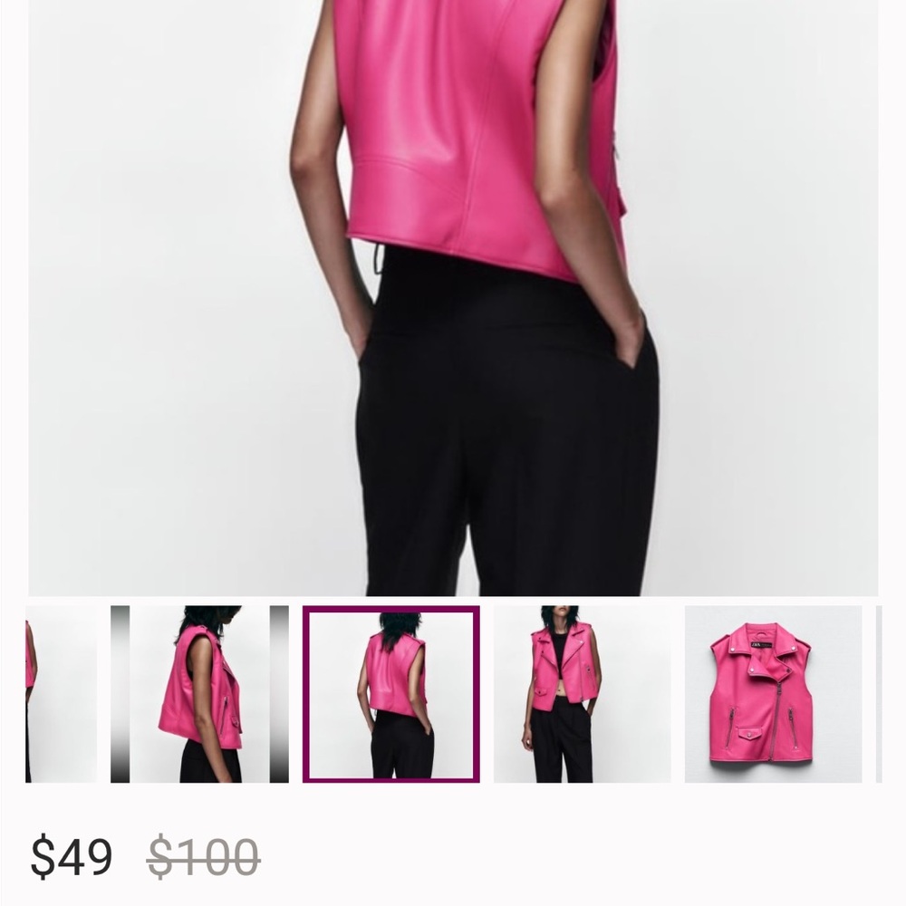 Pink Sleeveless Vest